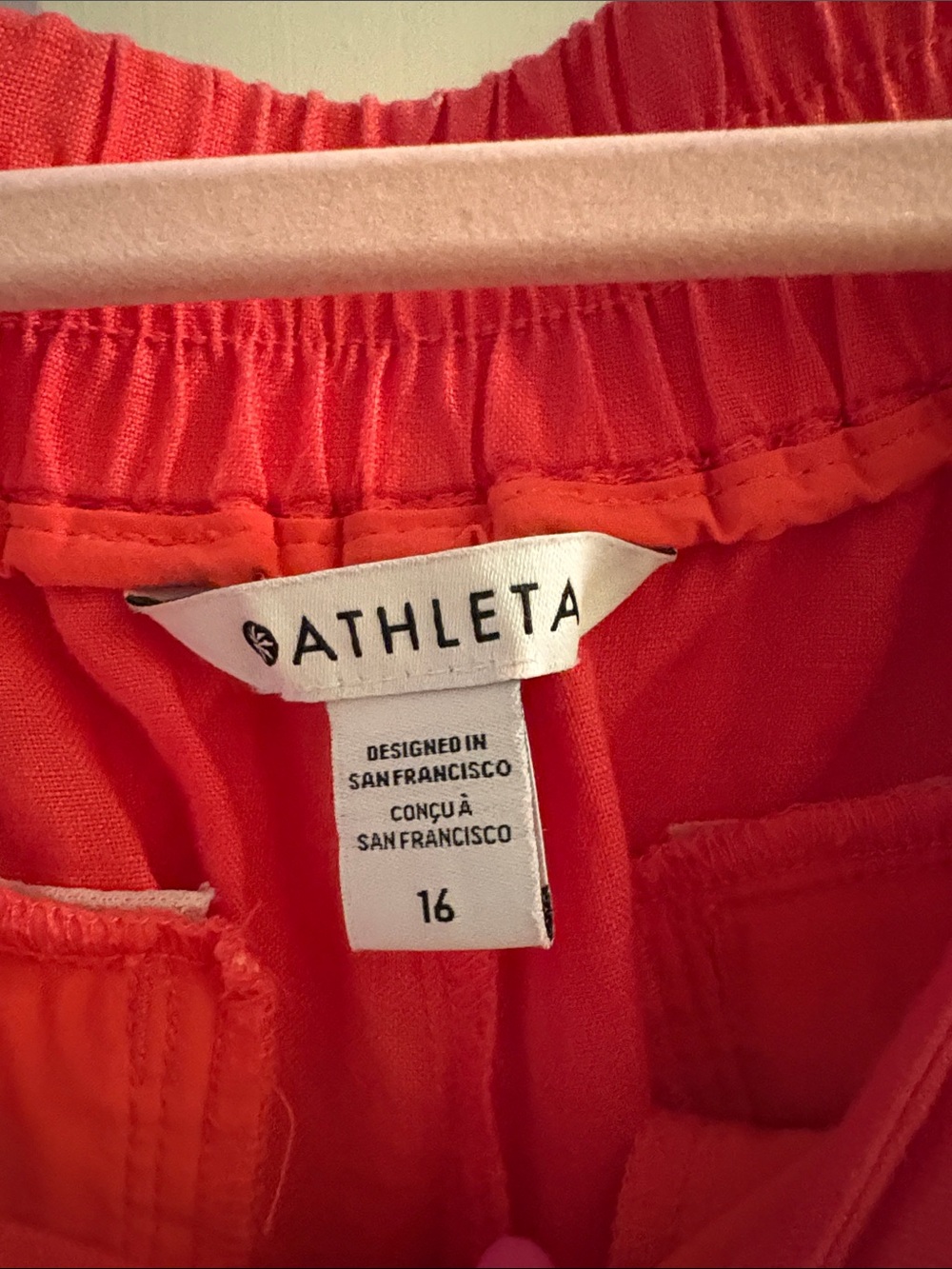 Women’s Orange Casual Linen-Blend Cullottes - Picture 3 of 4